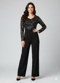 Black longslevee jumpsuit