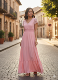 Pink maxidress