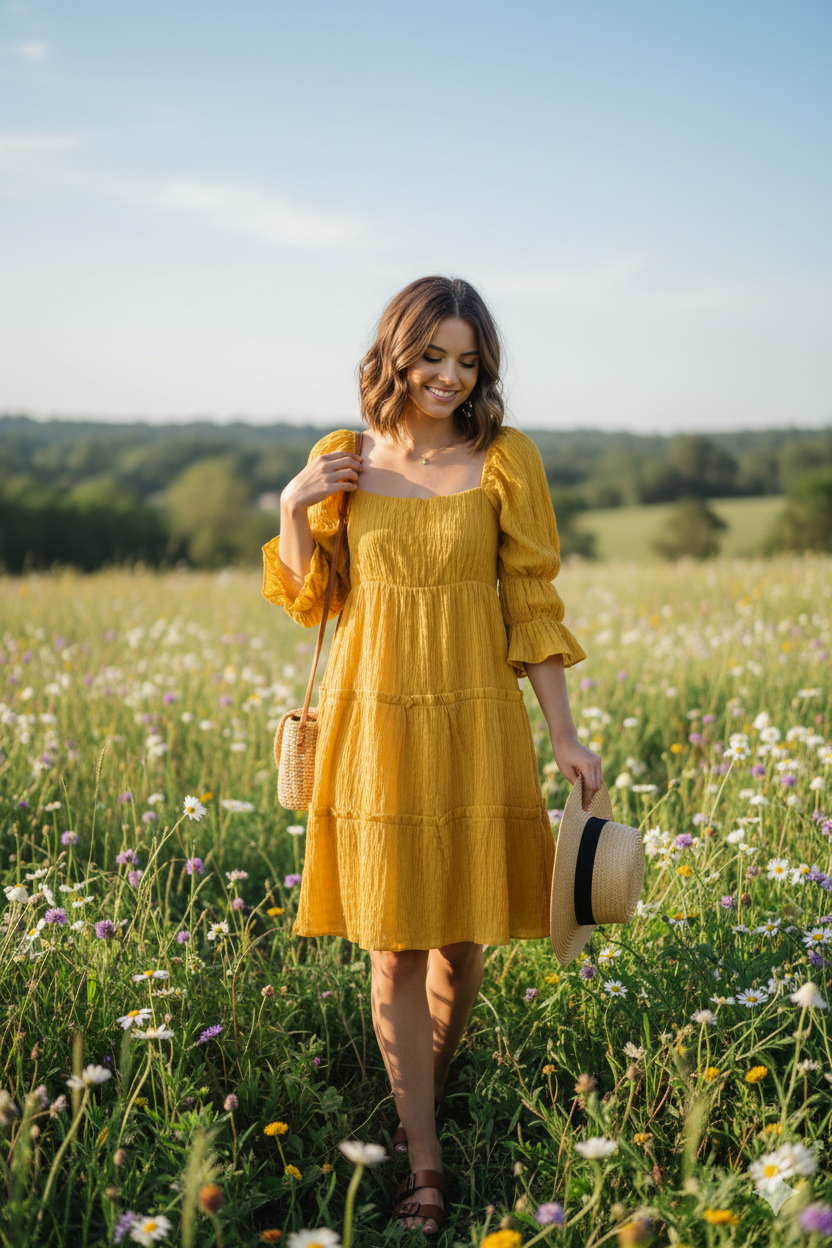 Mustard dress