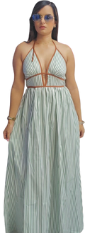 Green maxidress