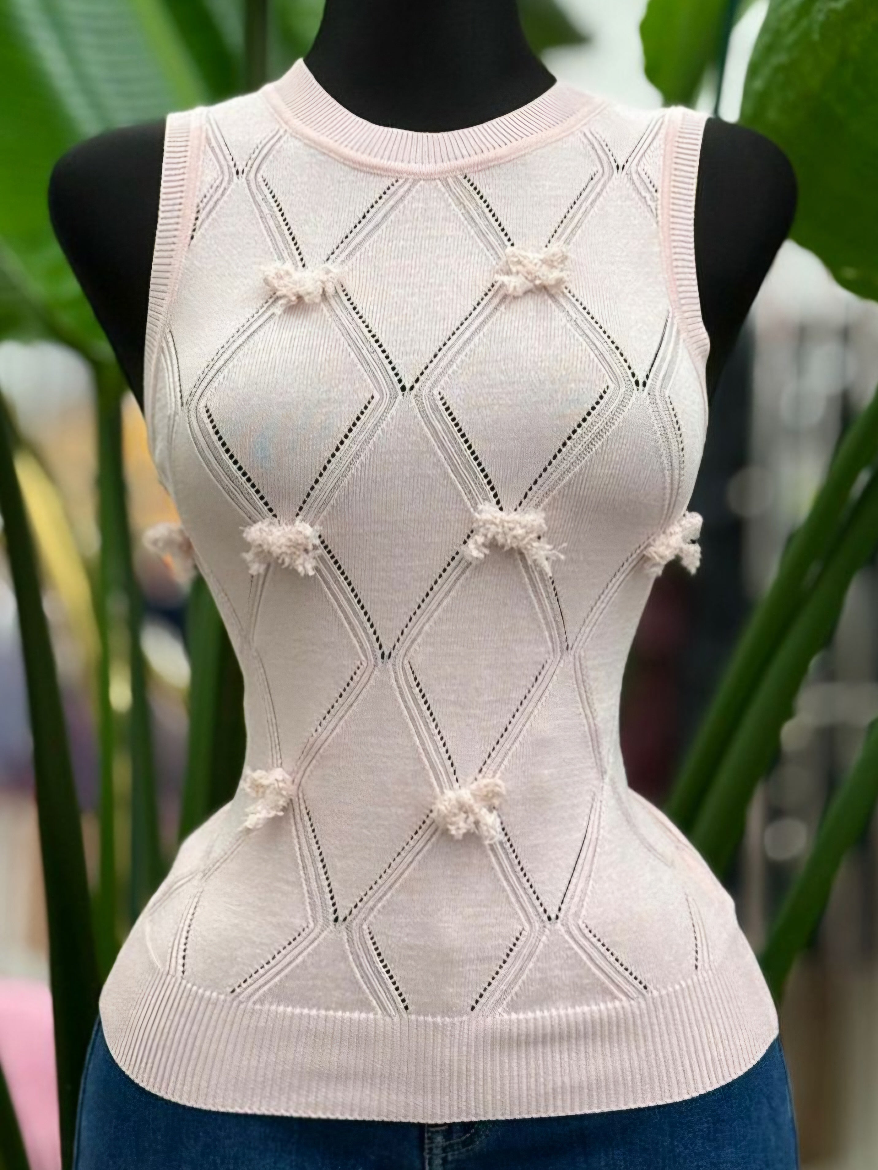 Pink bow top