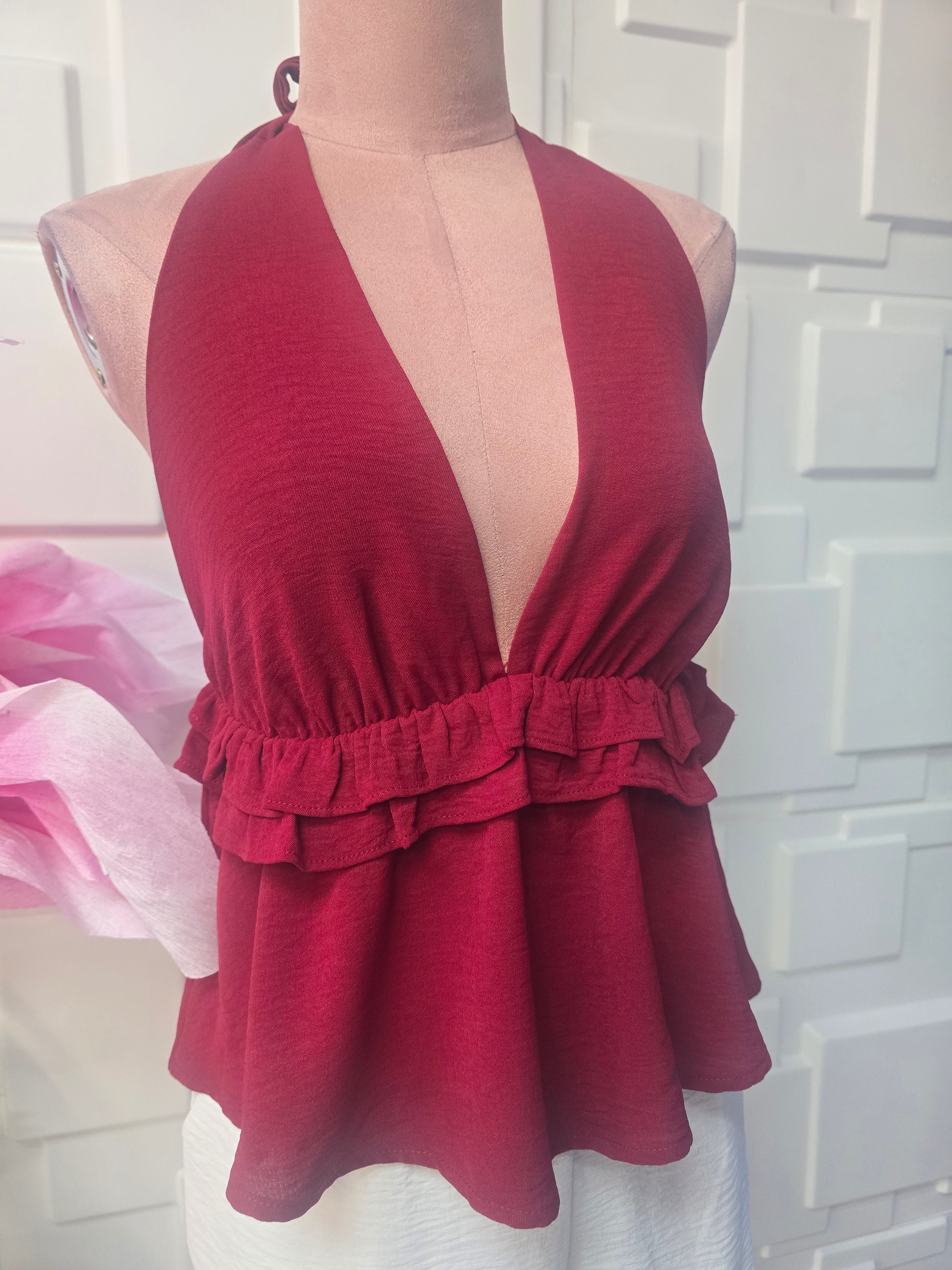 Wine halter top