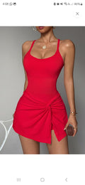 Red sport dress