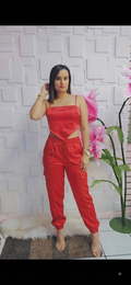 Red satin set