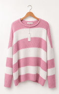 Pink& White sweter
