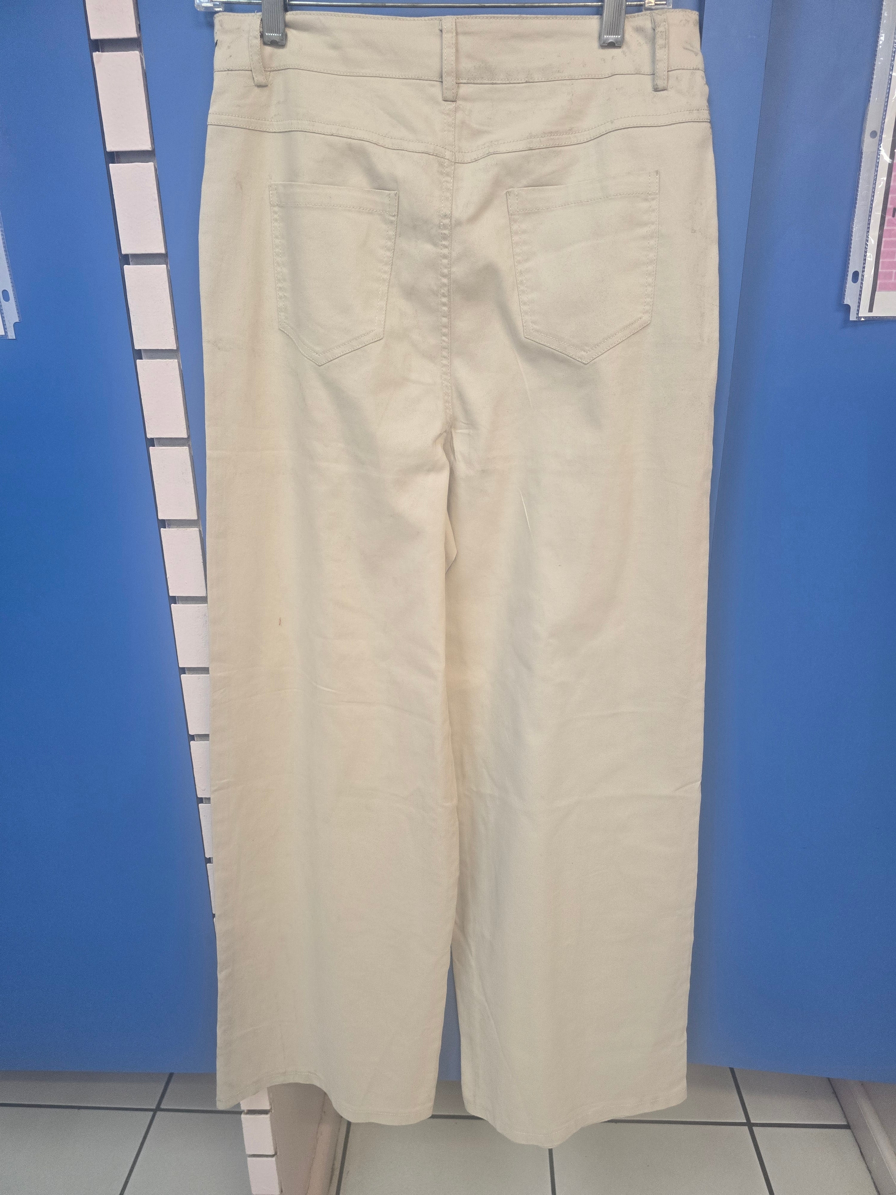 Animal print denim pant