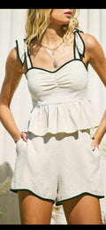 Linen short set
